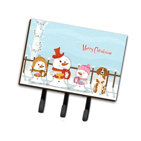 Carolines Treasures Merry Christmas Carolers Brittany Spaniel Leash or Key Holder BB2403TH68
